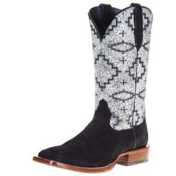 Ariat Men's Ariat Pendleton Circuit Black Hippo Print 13in. Kiva Step Square Toe Boot