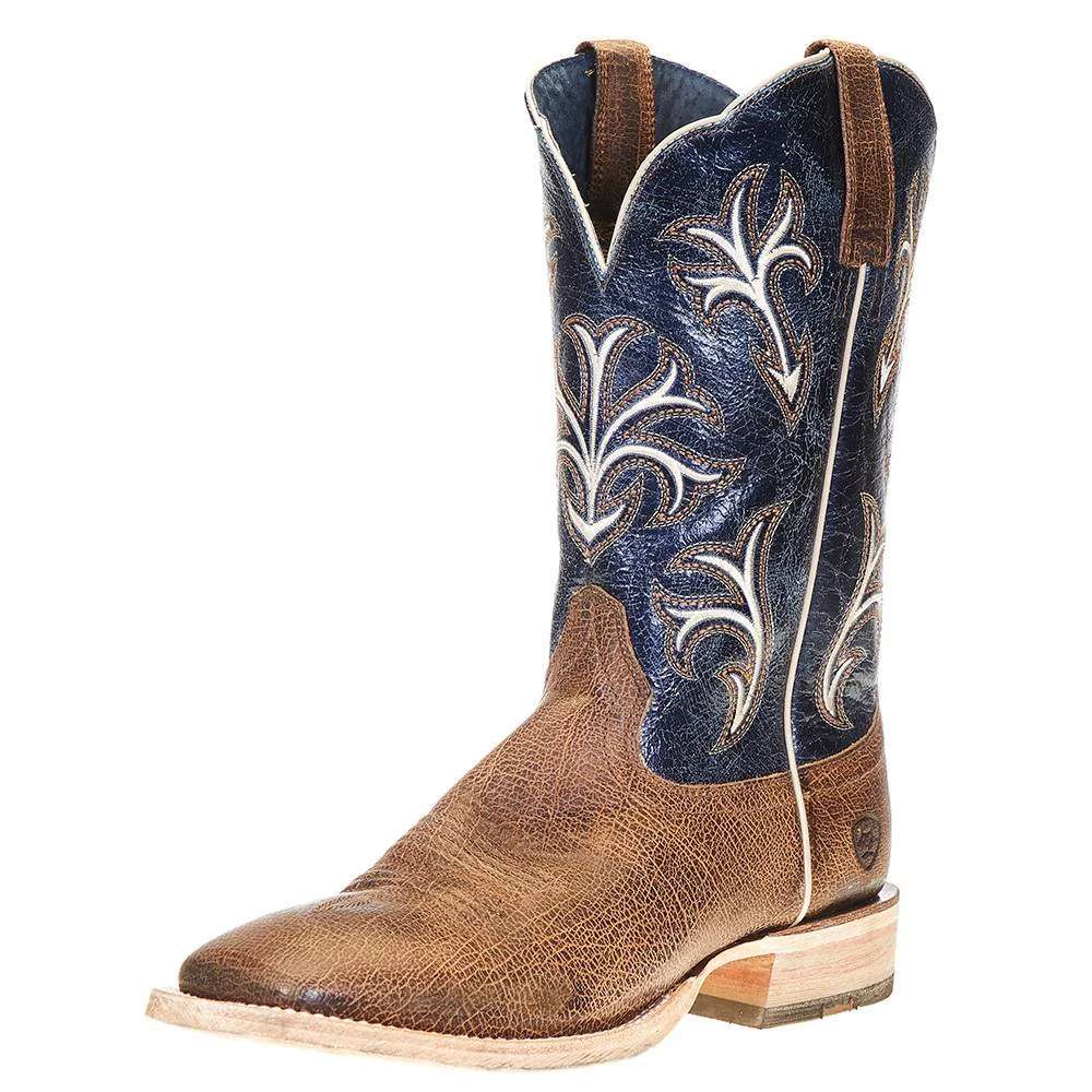 Ariat Men's Cowboss King Brown 11in. Grotto Blue Square Toe Boot 1 Ariat Men's Cowboss King Brown 11in. Grotto Blue Square Toe Boot