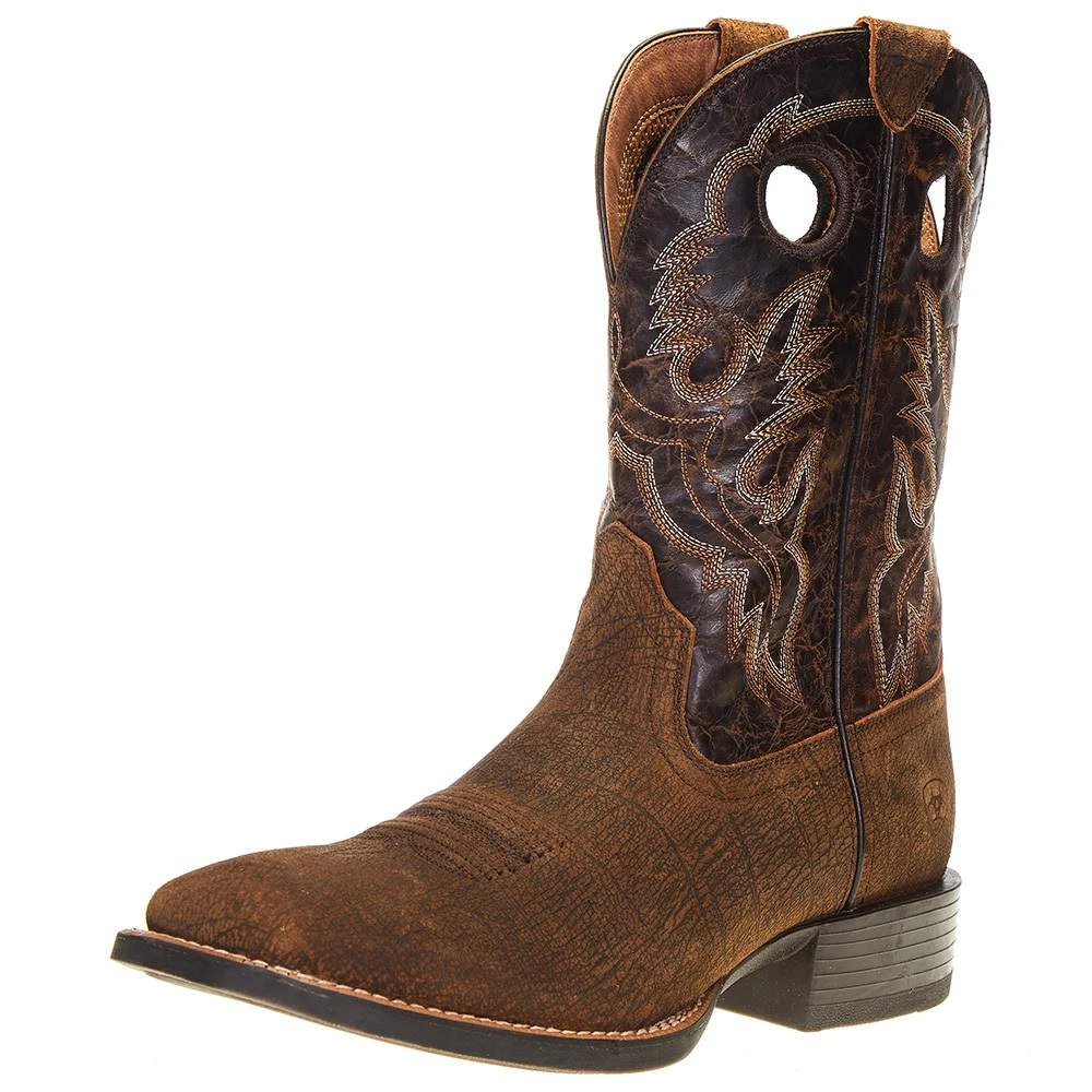 Ariat Men's Sport Buckout Rough Ginger 11in. Rusted Iron Top Square Toe Boot 1 Ariat Men's Sport Buckout Rough Ginger 11in. Rusted Iron Top Square Toe Boot