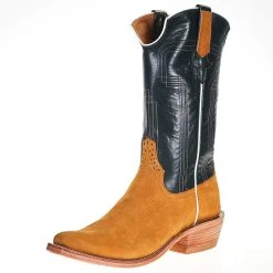 Rios Of Mercedes Men's Rios Of Mercedes Rust Crazy Horse 13in. Green Velvet Kidskin Top Boots