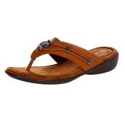 Minnetonka Womens Silverthorne Cognac Sandal
