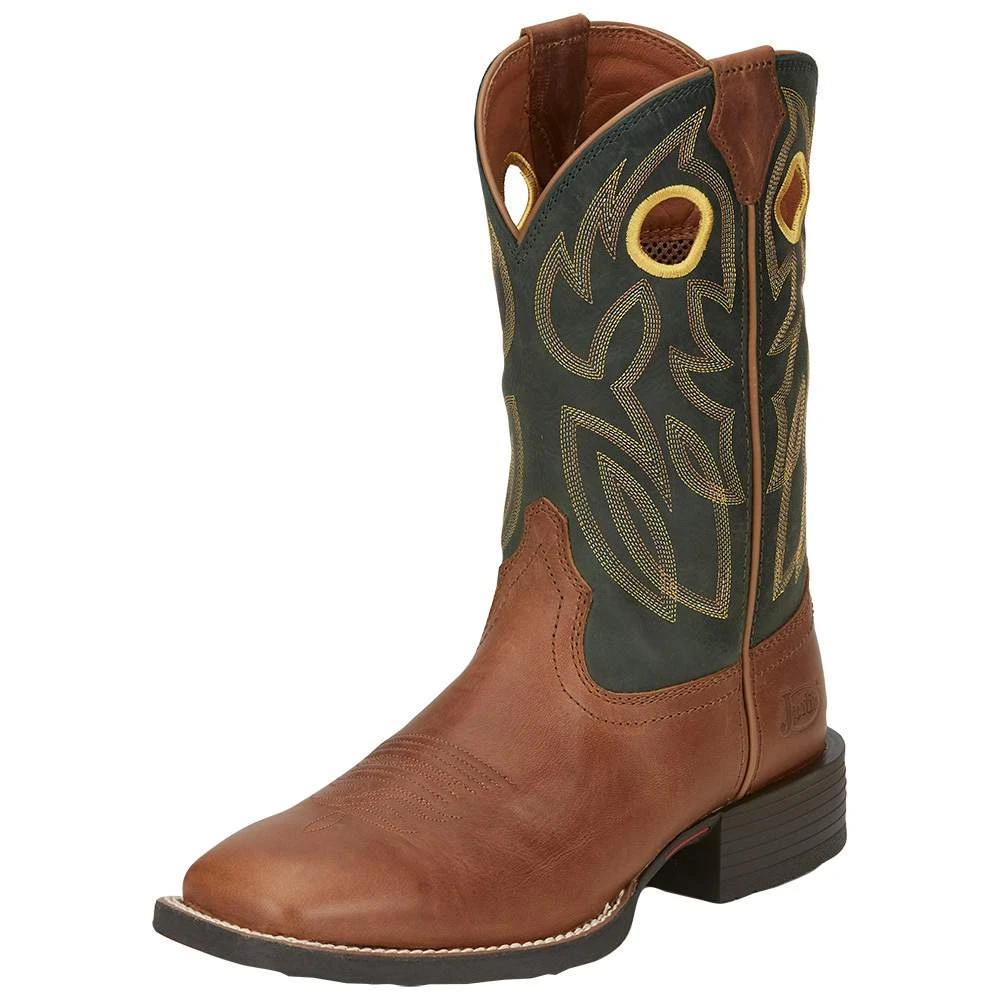 Justin Boots Men's Bowline Whiskey 11in. Stampede Western Cowboy Boots 1 Justin Boots Men's Bowline Whiskey 11in. Stampede Western Cowboy Boots