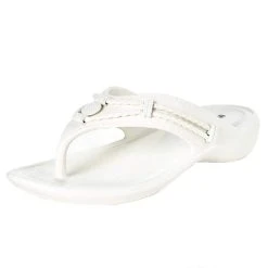 Minnetonka Womens Silverthorn White Sandal