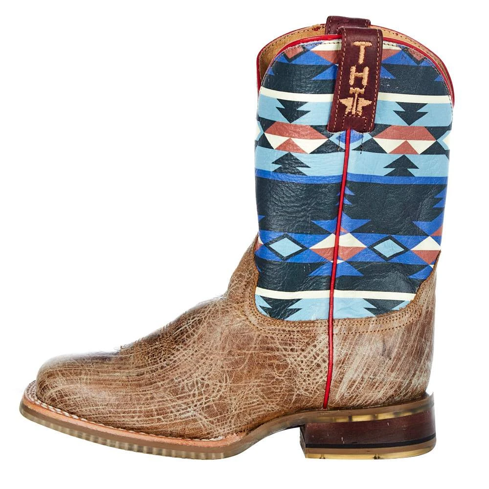 Tin Haul Footwear Tin HaulKids Aztec Bull Skull Cowboy Boot 4 Tin Haul Footwear Tin HaulKids Aztec Bull Skull Cowboy Boot - Image 4