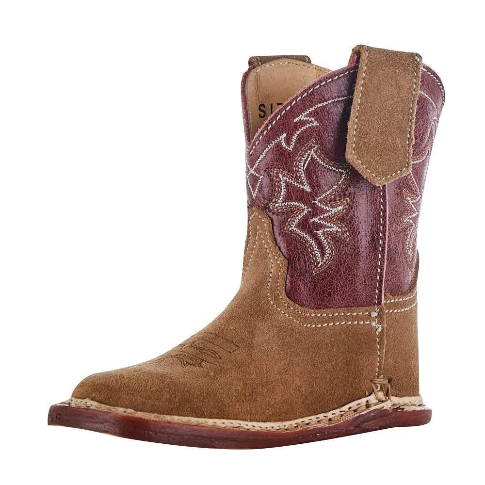 Roper NRS Exclusive Infant Footwear Suede Vamp Red Shaft Cowboy Boot 1 Roper NRS Exclusive Infant Footwear Suede Vamp Red Shaft Cowboy Boot