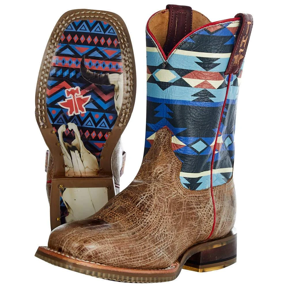 Tin Haul Footwear Tin HaulKids Aztec Bull Skull Cowboy Boot 1 Tin Haul Footwear Tin HaulKids Aztec Bull Skull Cowboy Boot