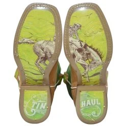 Tin Haul Footwear Youth Green Geo Bronc Cowboy Boot -Ariat Sales Store 1411901015007 3