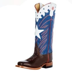 Anderson Bean Kids Roscoe Tan Blue Harbon Cowboy Boot