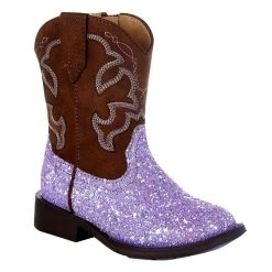 Roper NRS Exclusive Toddler Footwear Purple Glitter Cowgirl Boot