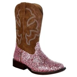 Roper NRS Exclusive Youth Footwear Pink Glitter Boot