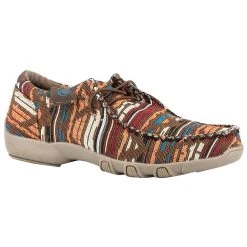 Roper Women`s Chillin Brown Aztec Casual Shoe