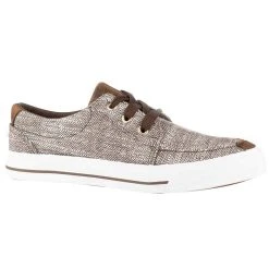 Roper Footwear Women's Roper Angel Fire Brown Canvas Lace Up Shoe