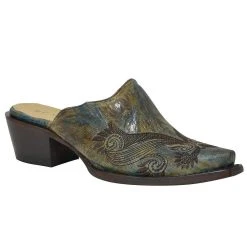 Roper Women's Brown And Turquoise Mary Mule