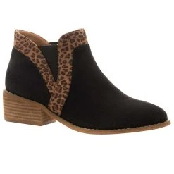 Corkys Footwear Women's Corkys Crisp Black And Leopard Bootie