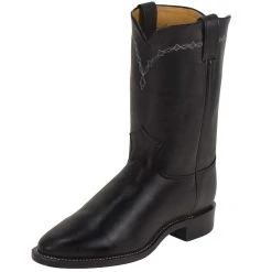 JUSTIN BOOT COMPANY Men's Justin Black Kipskin-10in Top Cowboy Boots