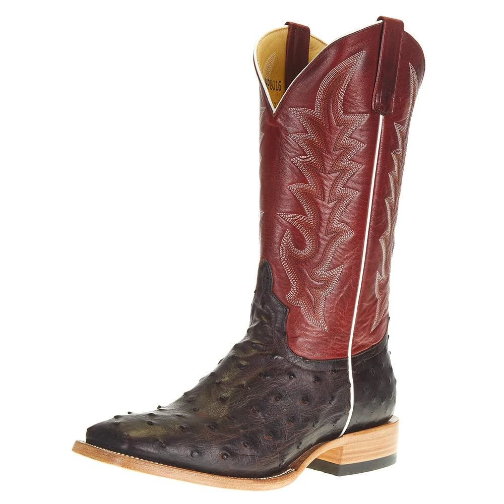 Horsepower Boots Men's Horsepower Top Hand Nicotine Lux Full Quill Ostrich 13in. Red Sinsation Top Boot 1 Horsepower Boots Men's Horsepower Top Hand Nicotine Lux Full Quill Ostrich 13in. Red Sinsation Top Boot