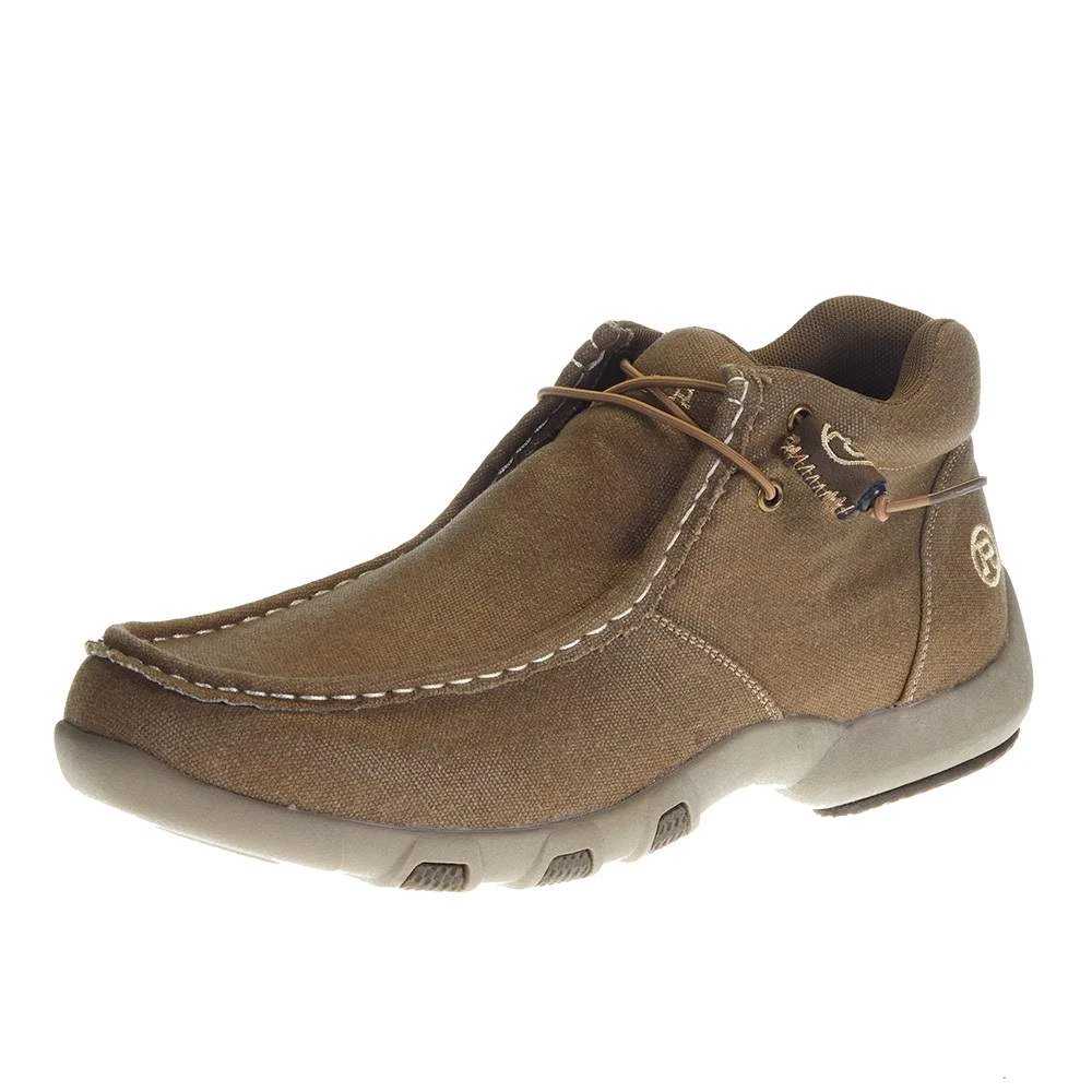 Roper Men's Roper Johnnie Tan Canvas Slip On Shoe 1 Roper Men's Roper Johnnie Tan Canvas Slip On Shoe