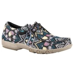 Roper Women's Chillin Blue Aztec Canvas Chukka