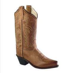 Old West Children's Tan Canyon Snip Toe Fashion Boot