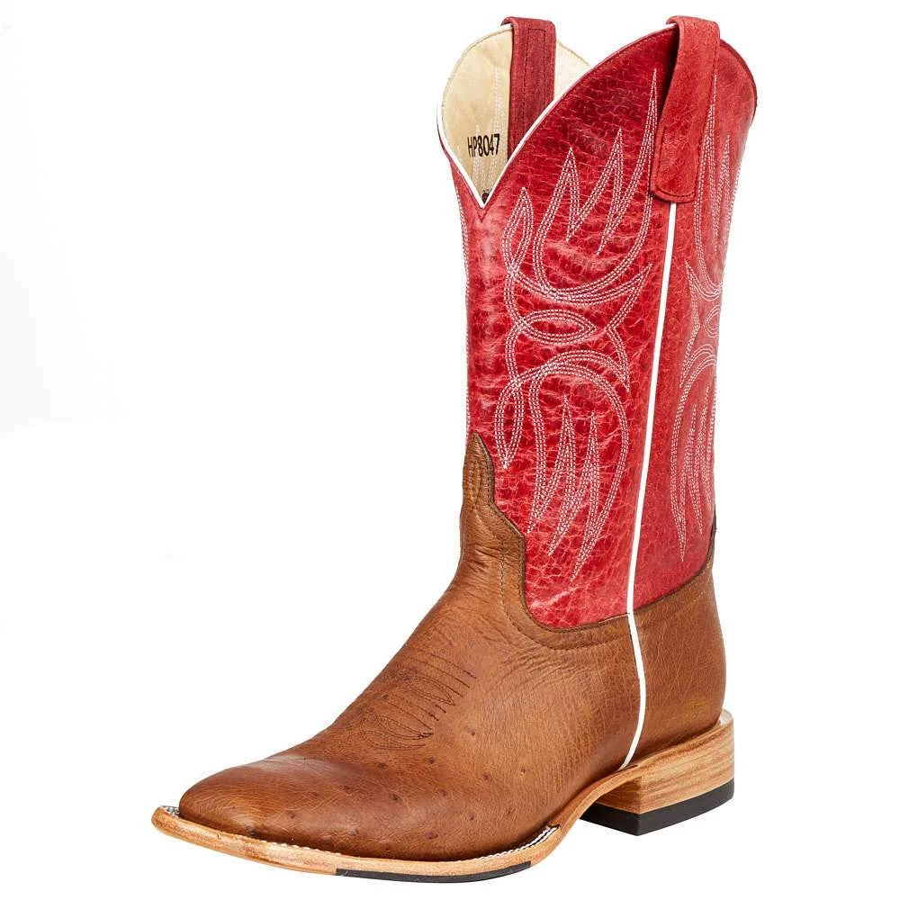 Horsepower Men's Top Hand Kango Tobac Smooth Ostrich 13in. Red Top Boot 6 Horsepower Men's Top Hand Kango Tobac Smooth Ostrich 13in. Red Top Boot - Image 6