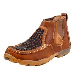 Twisted X Men's 4in. Woven Oiled Saddle Pull On Chelsea