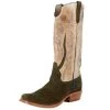 Rios Of Mercedes Men's Military Green Roughout 15in. Bone Mad Cat Top Boot