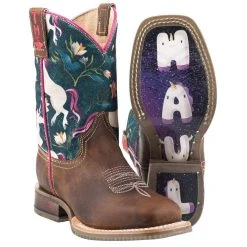 Tin Haul Footwear Kids Unicorn Glitter Cowgirl Boot
