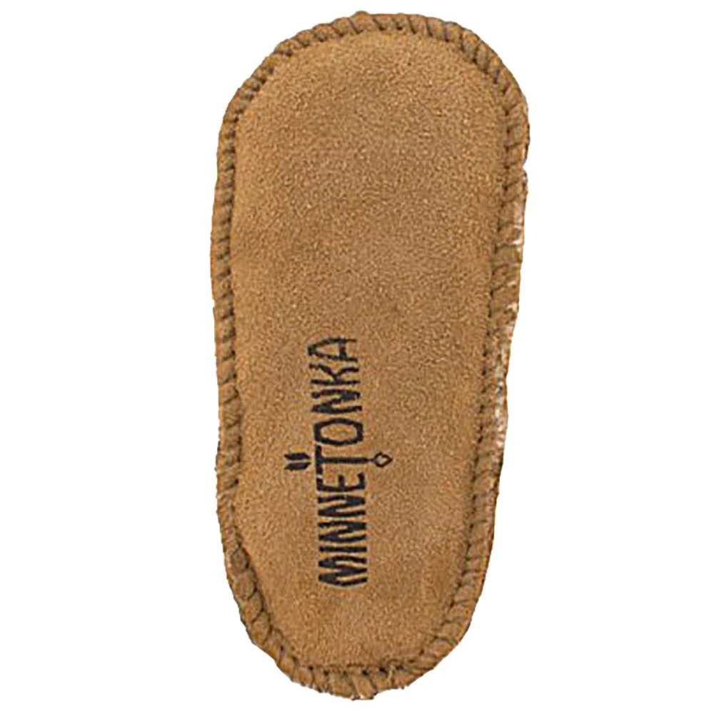 Minnetonka Girl's Minnetonka Golden Tan Sheepskin Bootie 5 Minnetonka Girl's Minnetonka Golden Tan Sheepskin Bootie - Image 5