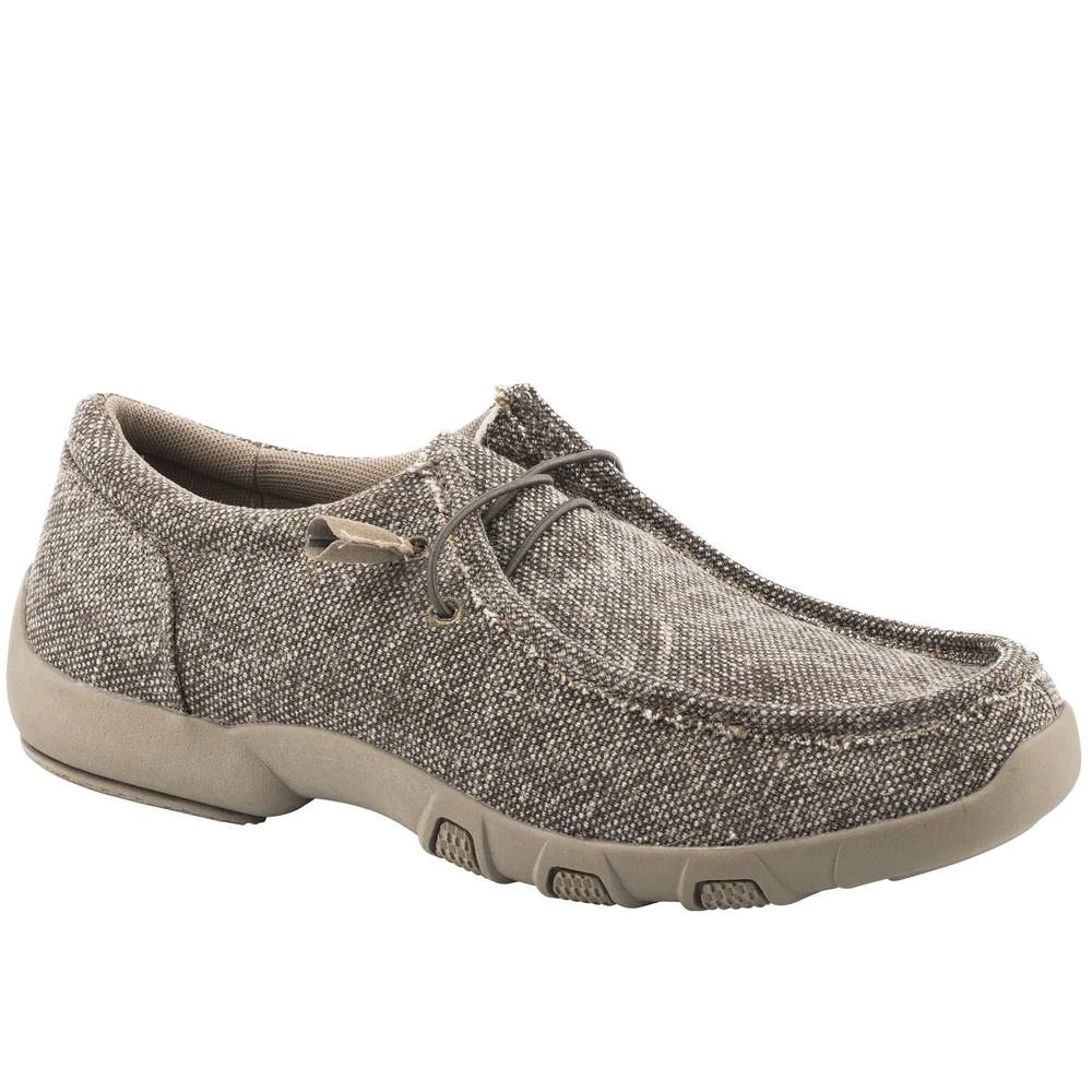 Roper Men's Chillin Brown Canvas Casual Shoe 1 Roper Men's Chillin Brown Canvas Casual Shoe