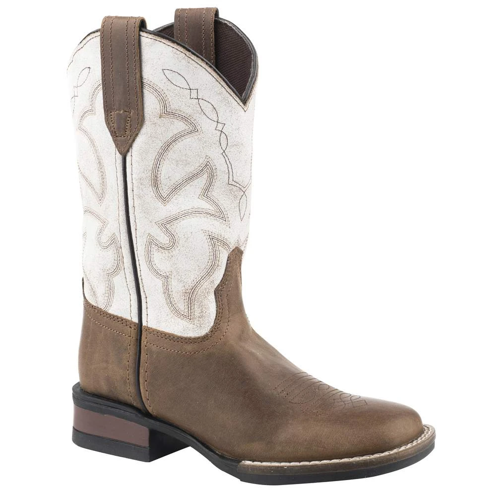 Roper Youth Monterey White Top Square Toe Cowboy Boot 1 Roper Youth Monterey White Top Square Toe Cowboy Boot
