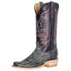 R. WATSON BOOTS R Watson Boots Men's Smokey Grey Cape Buffalo 13in. Dark Cherry Top Boot