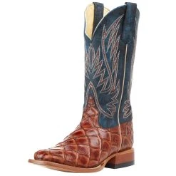 Horsepower Boots Kid's Cognac Filet Of Fish Seas Turquoise Top Cowboy Boots