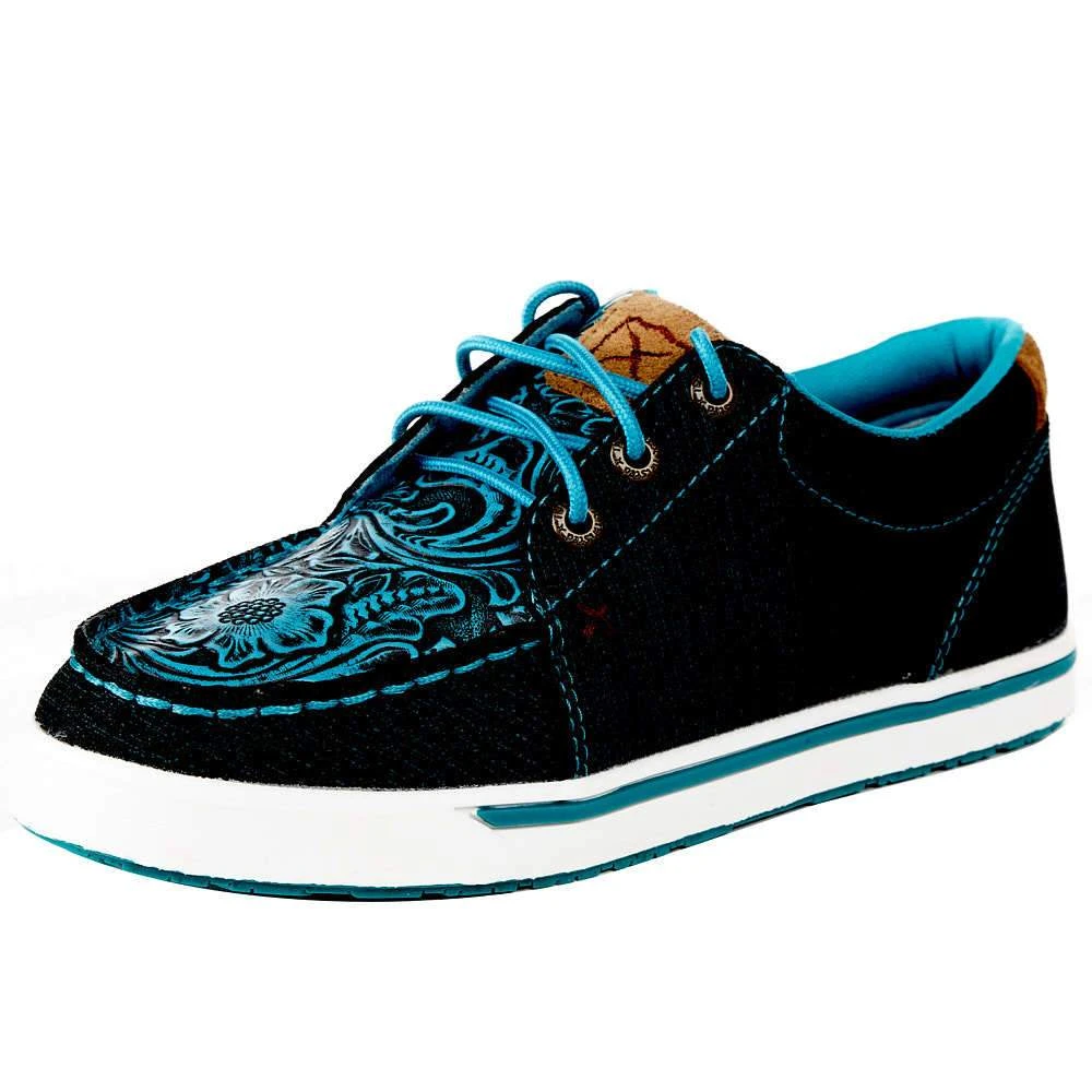 Twisted X Kids Blue Dura TWX Tooled Kicks Casual Shoe 1 Twisted X Kids Blue Dura TWX Tooled Kicks Casual Shoe