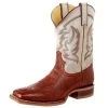 Justin Boots Men's Justin NRS Exclusive Vintage Almond Brown Smooth Ostrich Cowboy Boot