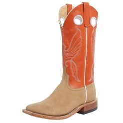 Anderson Bean Men's Tan Burnished Crazyhorse 13' Tangerine Glove Top Boot