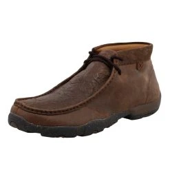 Twisted X Men`s Chocolate Bull Hide Print Driving Moc