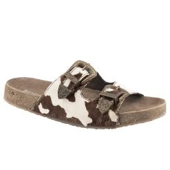Roper Women's Brown Cow Hair On Hide Sandal