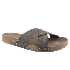 Roper Women`s Brown Sanded Cross Band Sandal