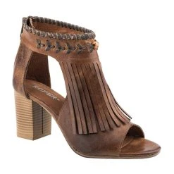 Roper Women`s Vintage Tan Fringe Heel