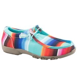 Roper ) Women`s Blue Aztec Canvas Chukka