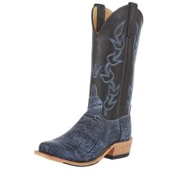 Men`s Anderson Bean Blue Safari Giraffe 13` Black Aniline Top