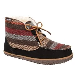 Minnetonka Women's Torrey Black Multi Bootie Slipper