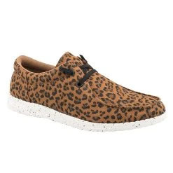 Roper Women`s Cheetah Canvas Comfort Moc Shoe