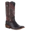 Tanner Mark Boots Men`s Matte Black Caiman Belly 12` Toscana Rojo Top Square Toe Boot
