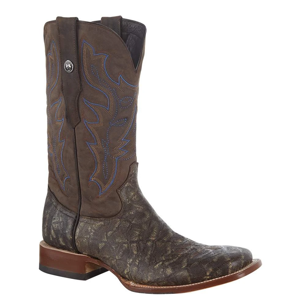Tanner Mark Boots Men`s Matte Rustic Brown Elephant Print 12in. Brown Top Square Toe Boot 1 Tanner Mark Boots Men`s Matte Rustic Brown Elephant Print 12in. Brown Top Square Toe Boot