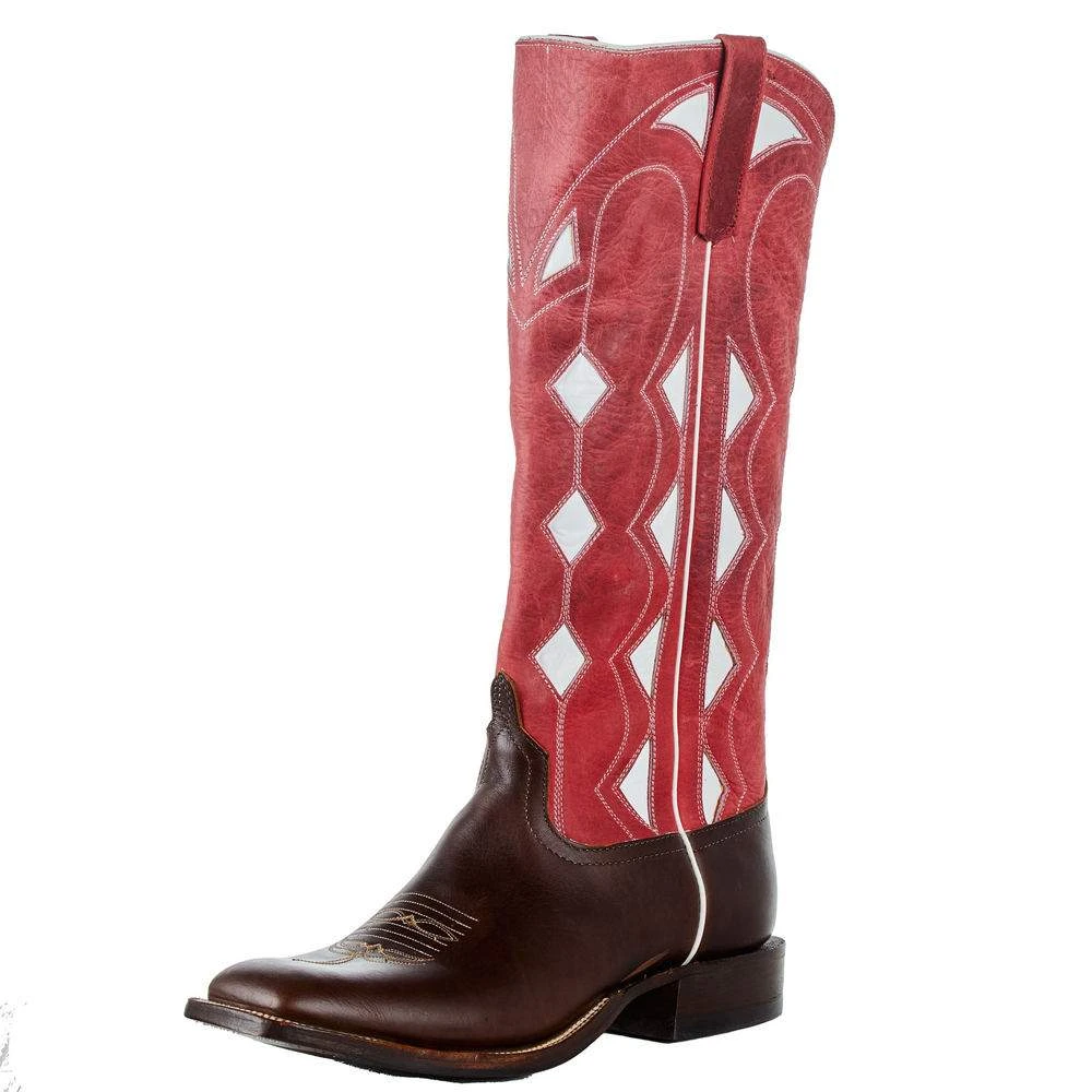 Anderson Bean Men`s Choc Horsebutt 15in Rockin Red Bison Top Boot 1 Anderson Bean Men`s Choc Horsebutt 15in Rockin Red Bison Top Boot