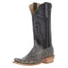 R. WATSON BOOTS R Watson Boots Men`s Serpentine Bruciato FQ Ostrich 13in. Black Sinatra Cowhide