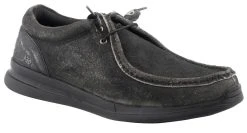Roper Men`s Black Distressed Suede Lace Up Casual