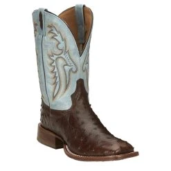 Tony Lama Men`s Jacinto Bourbon FQ 11in. Sky Blue Top Boot