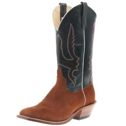 Anderson Bean Men`s Cognac Roughout 13in Green Luster Top Boot